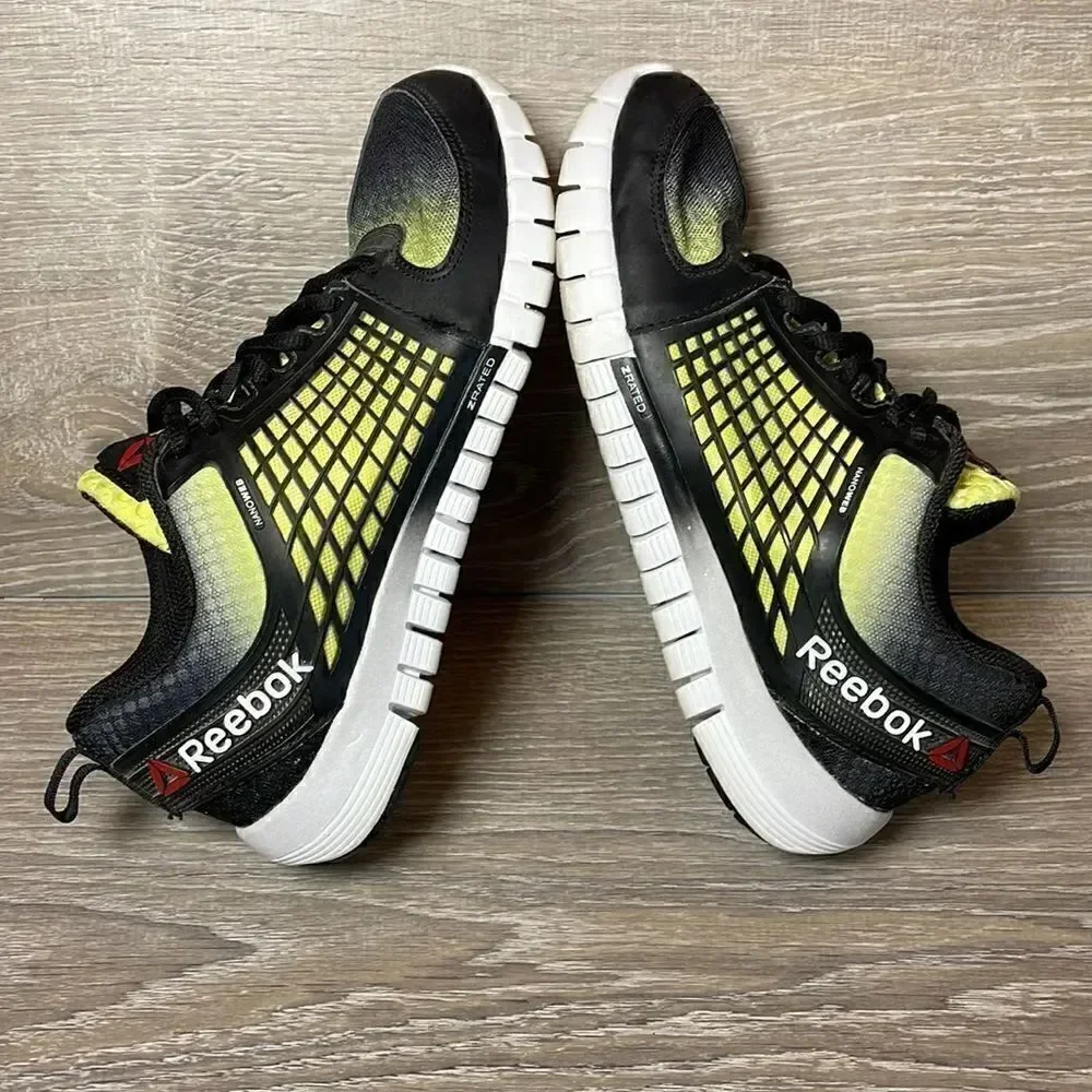 Reebok CrossFit ZQuick 2.0 Nanoweb Mens Sz 5/Womens 6.5 Black Neon Green Sneaker